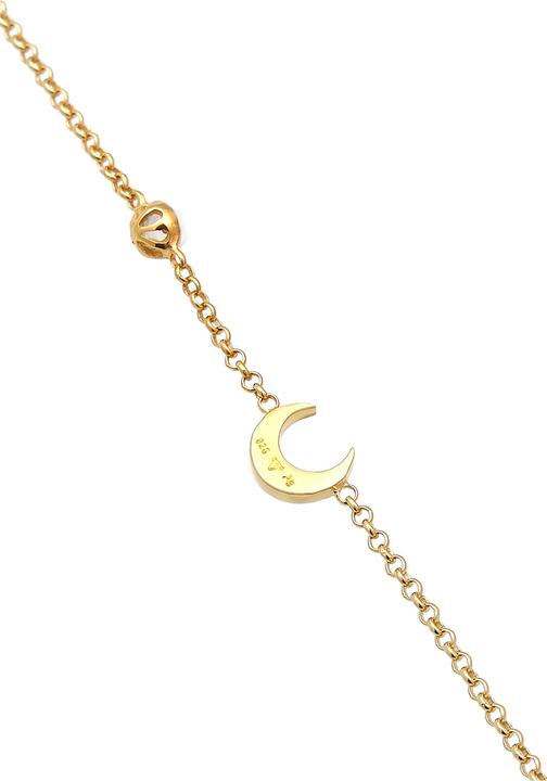 Immagine prodotto Elli Gioielli del piede Mezza Luna Astro Moonstone Argento 925 (Pietra lunare, Argento 925, 22 cm)