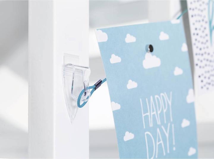 Image du produit tesa 3x crochets adhésifs pour le verre, capacité de rétention de 0,2kg, détachables sans trace &