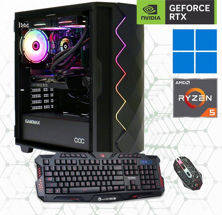 Produktbild Hyrican Gamemax Diamond BK 7166 - Ryzen 5 5500 - 16GB RAM - 1GB SSD - GeForce RTX 4060 (AMD Ryzen 5 5500, 16 GB, 1000 GB, GeForce RTX 4060)