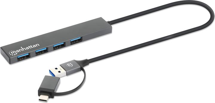 Actual product image Manhattan 4-Port USB 3.0 Type-C / Type-A Combo Hub (USB-A, 4 ports)