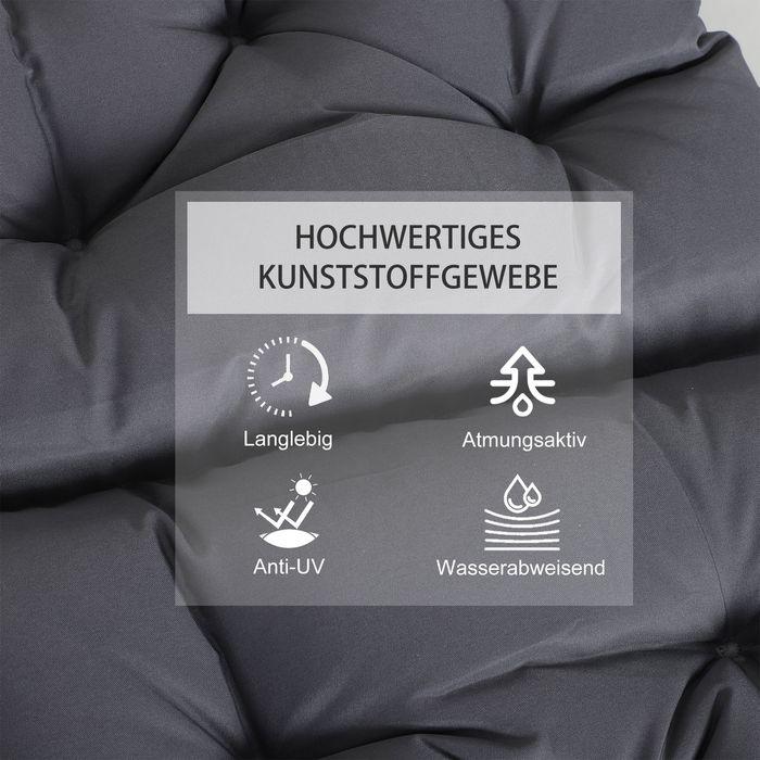 Actual product image Outsunny Chair cushion as a set of 2 (98 x 50 x 8 cm)