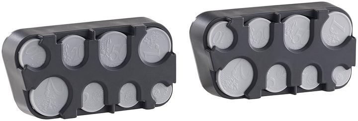 Infactory Lot de 2 collecteurs de pièces en euros avec fixation rapide (Compteuse de pièces)