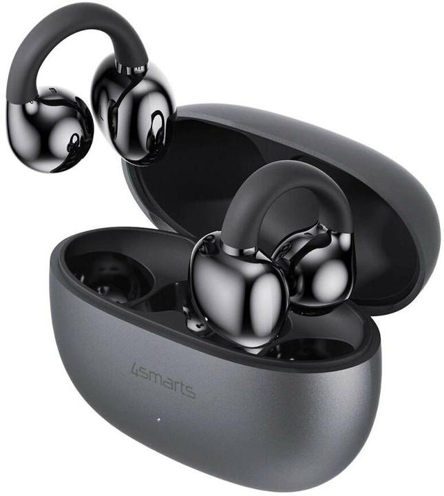 4smarts Open-Ear-Kopfhörer SkyBuds Clip Grau, Detailfarbe: Grau (NC, 6 h, Kabellos)