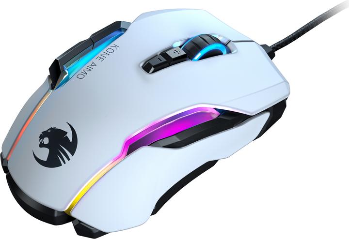 Produktbild Roccat Gaming Kone AIMO Remastered, RGB, 16.000 dpi, Weiss (Kabelgebunden)