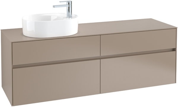Actual product image Villeroy & Boch Collaro washbasin cabinet 1600x548x500 mm, 4 drawers, for washbasin left, C066L (167 x 62 x 57 cm)