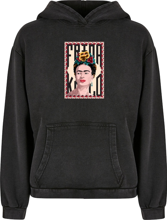 Immagine prodotto Merchcode Donna Frida Kahlo - Felpa con cappuccio oversize con lavaggio acido Frame one - 178005 (5XL)