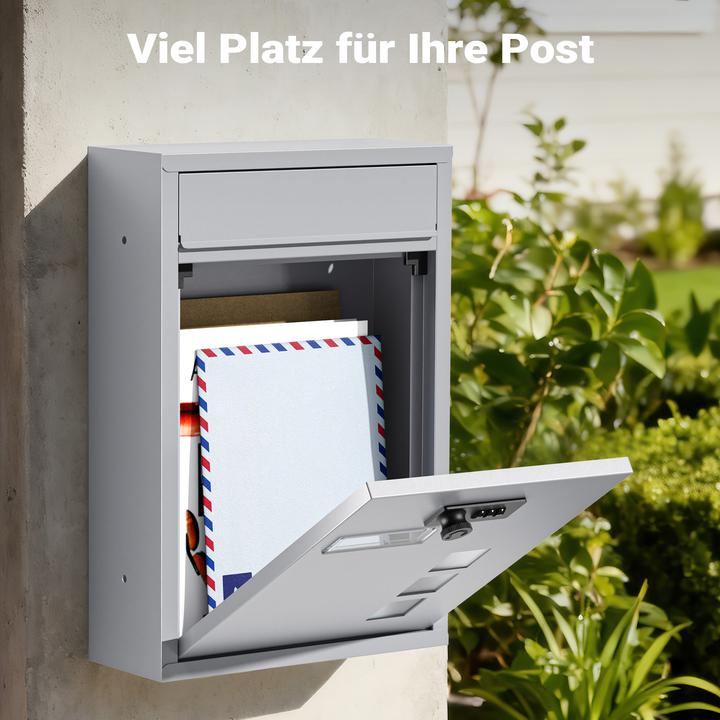 Actual product image Wiltec Wall Mailbox Code Lock Letterbox Postbox Pillar Letter Mail Post Box