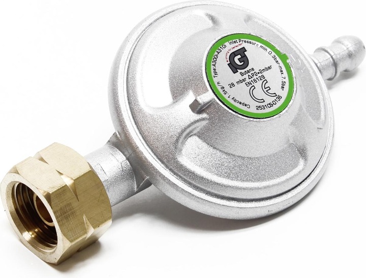 Produktbild Wiltec Gasschlauch 1,5m Druckregler 28mbar Druckminderer Gas Italien Gasdruck