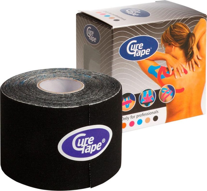 Cure Tape 5 m x 5 cm, wasserfest, schwarz (5 m)