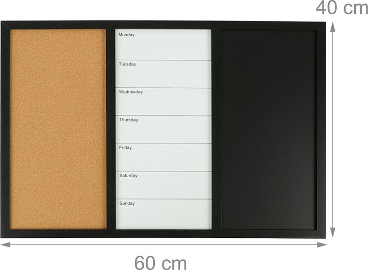 Productafbeelding Relaxdays Kombitafel 3in1 Magnettafel-Set (40 x 60 x 2 cm)