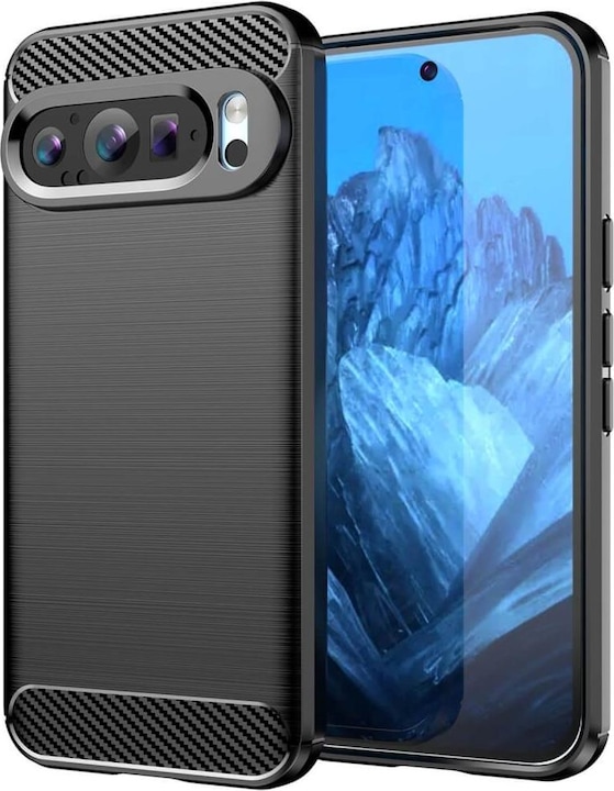 Produktbild Cover-Discount Google Pixel 9 / 9 Pro - Metall Carbon Look Hülle (Google Pixel 9 Pro Fold, Google Pixel 9)