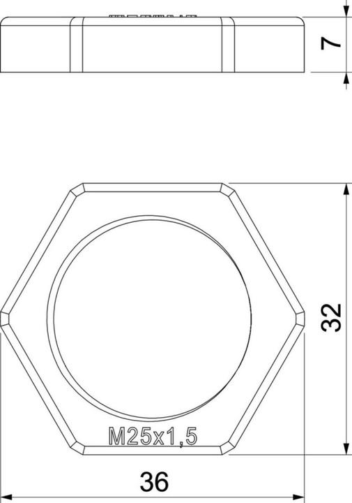 Produktbild OBO Bettermann Gegenmutter (M25)