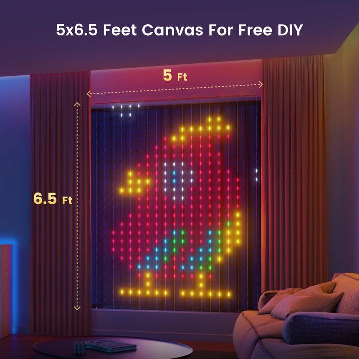 Produktbild Yeelight Curtain Light - 12V-475L-1.5mx2m-BLE –⁠⁠⁠⁠⁠⁠ YLYDD-0053