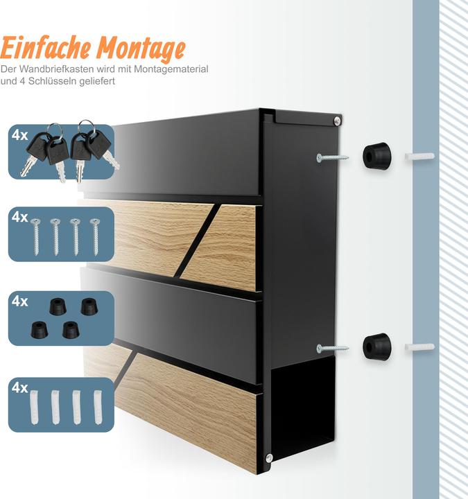 Actual product image Relaxdays postbox