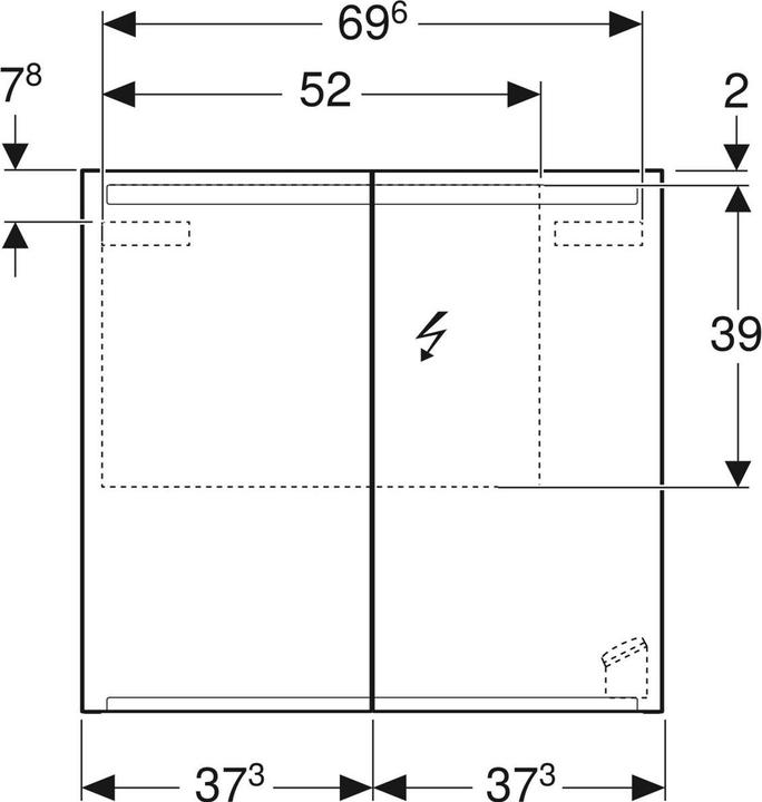 Produktbild Geberit Option (75 x 15 x 70 cm)