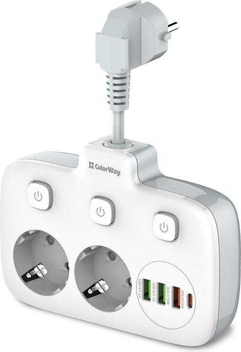 Produktbild Colorway Cable Power Socket | CW-CHE24PDW