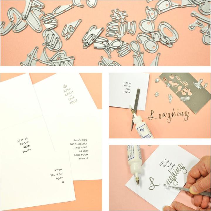 Immagine prodotto Sizzix Set di fustelle Thinlits 69PK Alphanumeric Script (altezza 1") di Tim Holtz