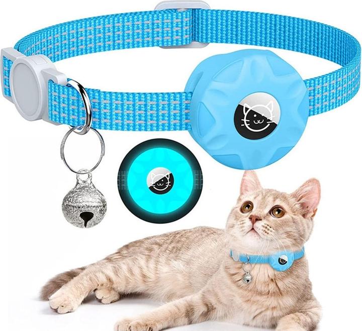 Produktbild König Design Katzenhalsband für Apple Airtag Hunde Reflektierend Hundehalsband Hülle Silikon