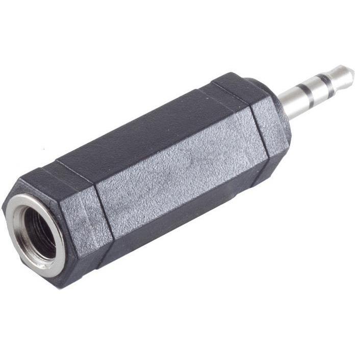 Shiverpeaks S/CONN maximum connectivity Adapter, Klinkenstecker Stereo 3,5mm auf Klinkenkupplung Stereo 6,3mm, Audio Kab...