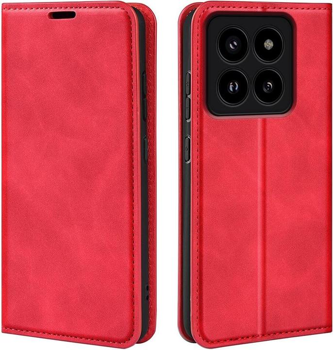 Produktbild Cover-Discount Xiaomi 14 Pro - Stand Flip Case Hülle rot (Xiaomi 14 Pro)