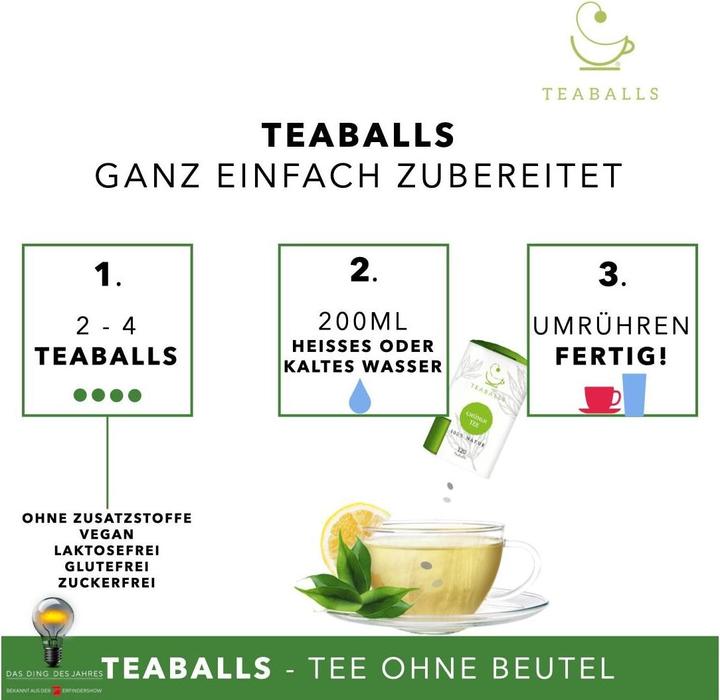 Produktbild Teaballs Ingwer Naturtrüb 140 Stück (70 g)
