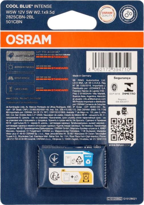 Actual product image Osram Cool Blue Intense (W5W)