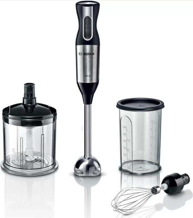 Productafbeelding Bosch Hausgeräte Handmixer MS6CM4160 ErgoMixx 800 W, Aantal snelheden 12, Turbostand, Hakmolen, Roestvrij Staal/Bla