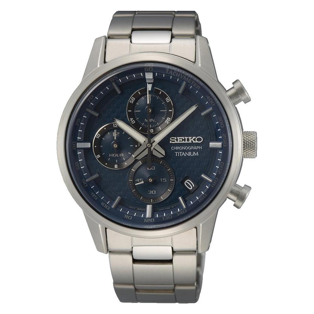 Seiko, Armbanduhr, SSB387P1, Grau, (Chronograph, 42 mm)