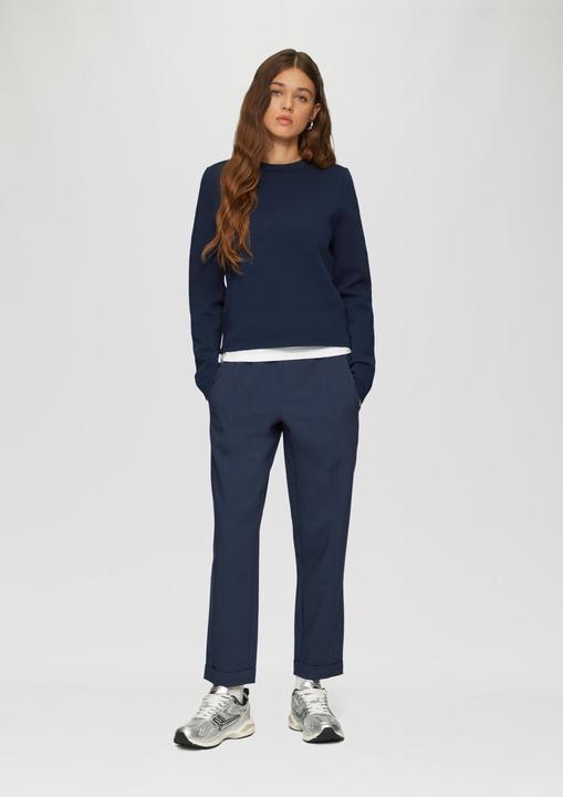 Produktbild s.Oliver Sweatshirt Verkürztes Sweatshirt aus Interlockjersey (S)