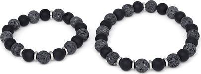 Produktbild Beneto - Mineral bracelet for father and son MINK58/SET (onyx. lava stone)