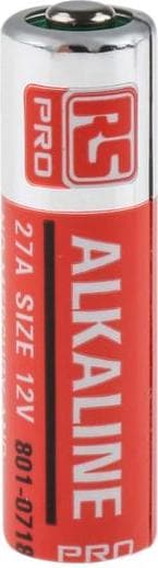 Actual product image Rs Pro A27 battery, 12V / 25mAh alkaline, standard (A27, 25 mAh)