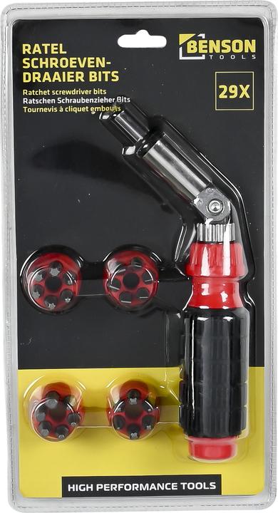 Actual product image Benson Ratchet screwdriver bits 29 pcs