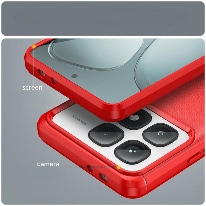 Actual product image Cover-Discount Xiaomi 14T Pro - Metal Carbon Look Cover (Xiaomi 14T Pro)