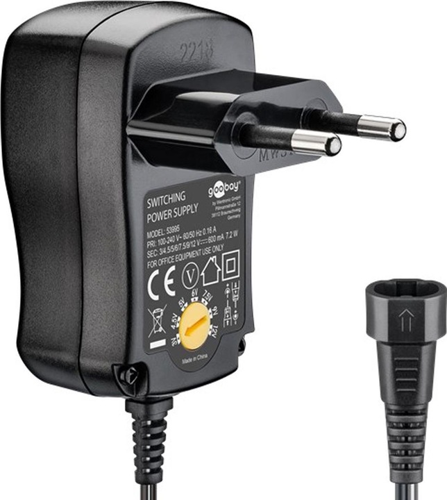 Image du produit Goobay 3 V - 12 V Universal-Netzteil 0.6 A