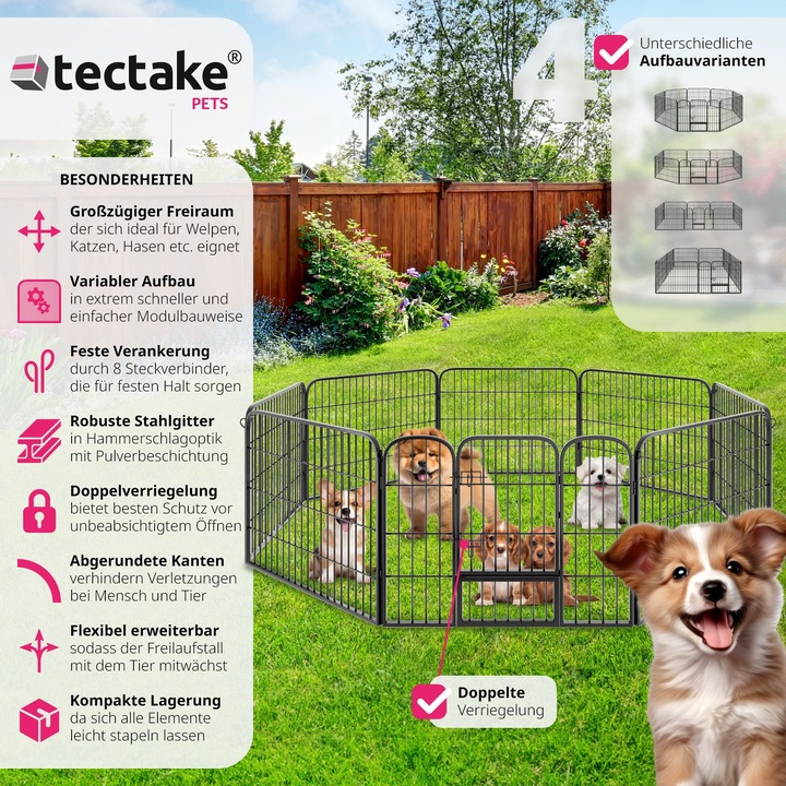 Image du produit tectake Parc pour chiots