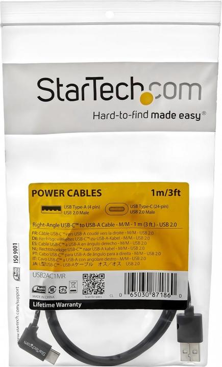 Produktbild StarTech USB-A auf USB-C Kabel (1 m, USB 2.0)