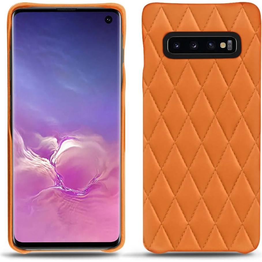 Noreve Lederschutzhülle (Samsung Galaxy S10), Smartphone Hülle, Orange