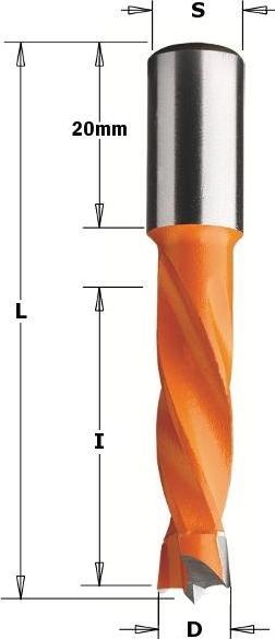 Produktbild CMT 308.130.12 Dübelbohrer HM 13mm, Schaft 10x20 links (13 Millimeter)