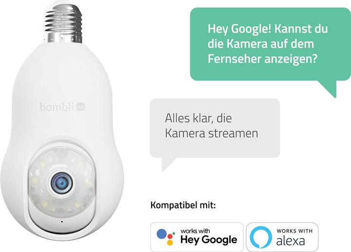 Actual product image Hombli Bulb Cam (3840 x 2160 pixels)