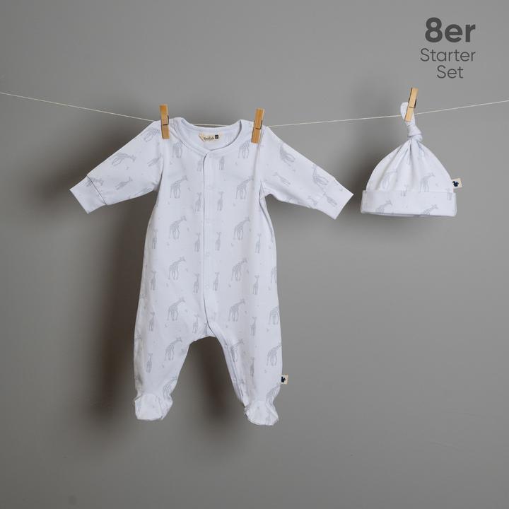 Produktbild TotsTale Premium 8-tlg. Newborn Starter-Set – Babykleidung aus Bio-Baumwolle – Geschenk zur Geburt (50, 56, 62, 68)