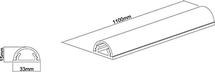 Produktbild Multibrackets Aluminium Kabelkanäle (Kabelkanal, 110 cm)