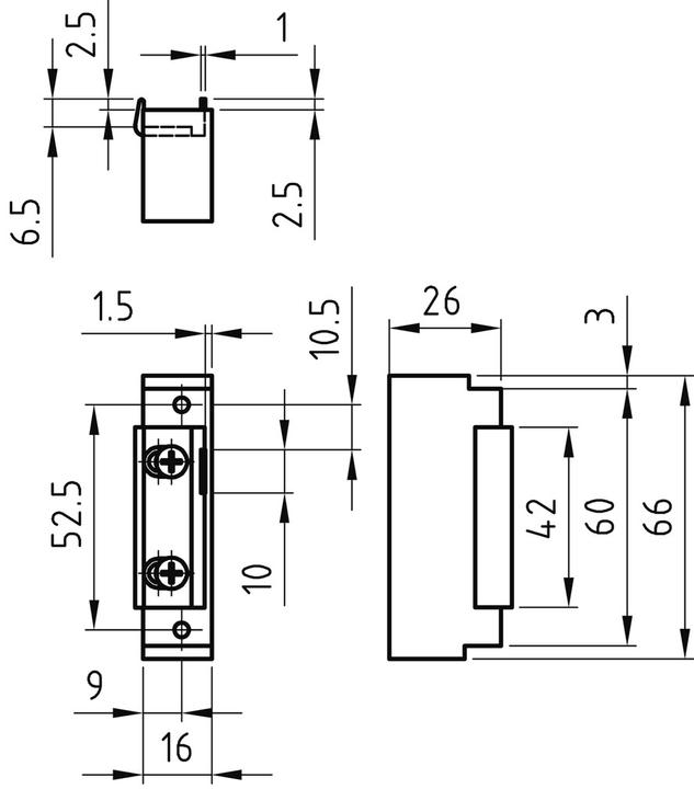 Produktbild Glutz Elektro-Türöffner 91072 (Indoor)