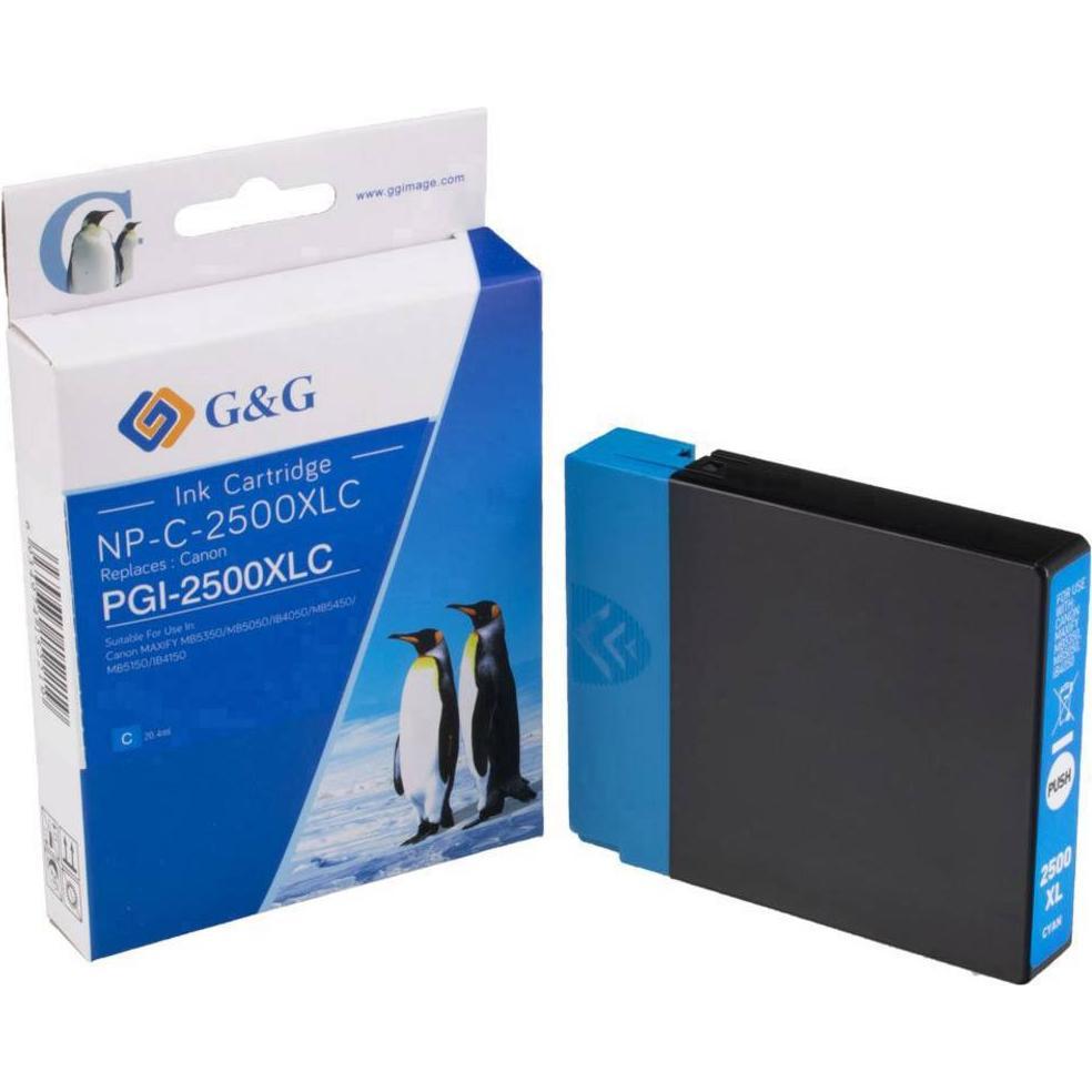 G&G, Druckerpatrone, Druckerpatrone ersetzt PGI-2500XL C (C)