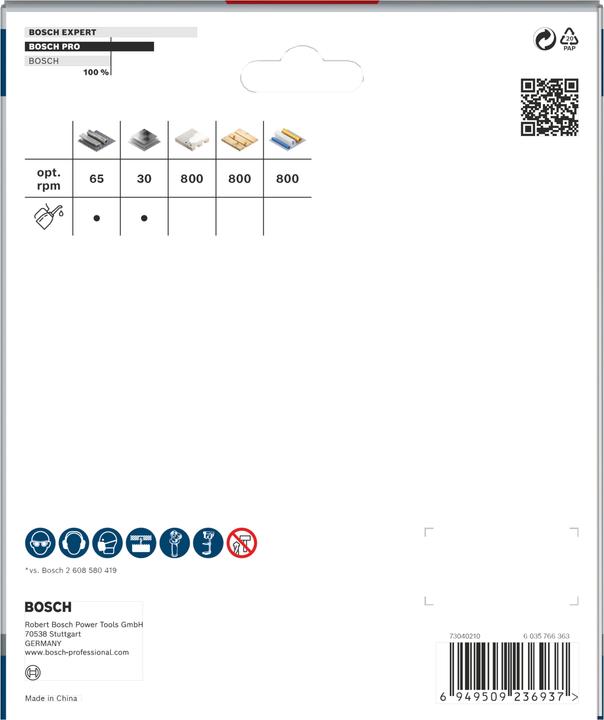 Nutritional values and ingredients Bosch Professional Zubehör PRO Multi material hole saw, 133 mm, with thread (133 mm)