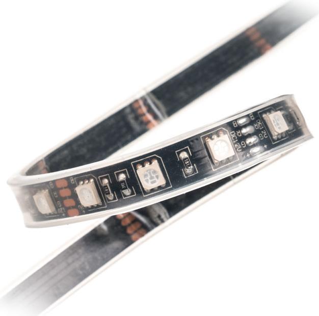 Productafbeelding Aqua Computer RGB LED Strip, IP67, zwart - 50cm (Blauw, Groen, Rood)