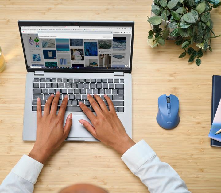 Produktbild Trust Mydo Silent Wireless Mouse Blue (Kabellos)