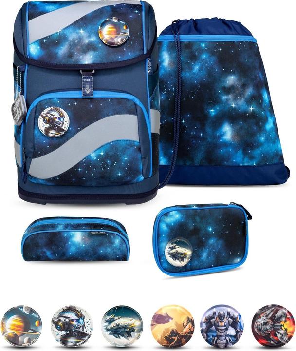 Actual product image Belmil SMARTY Schulrucksack-Set Galaxy Light (20 l)