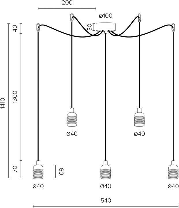 Produktbild Sotto Luce Lampada a Sospensione Minimalista Bi (E27)