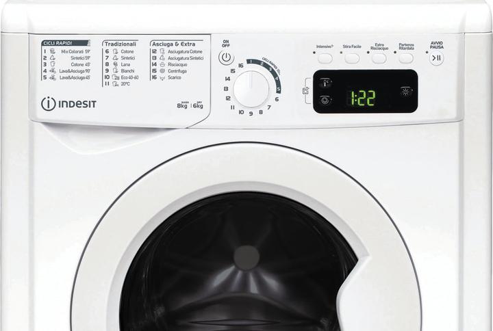 Produktbild Indesit BDE 861483X WK IT N Waschtrockner Freistehend Frontlader Weiss D