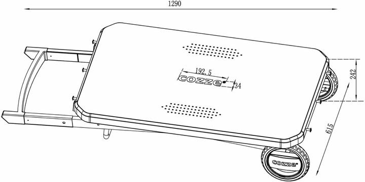Actual product image Cozze Folding table